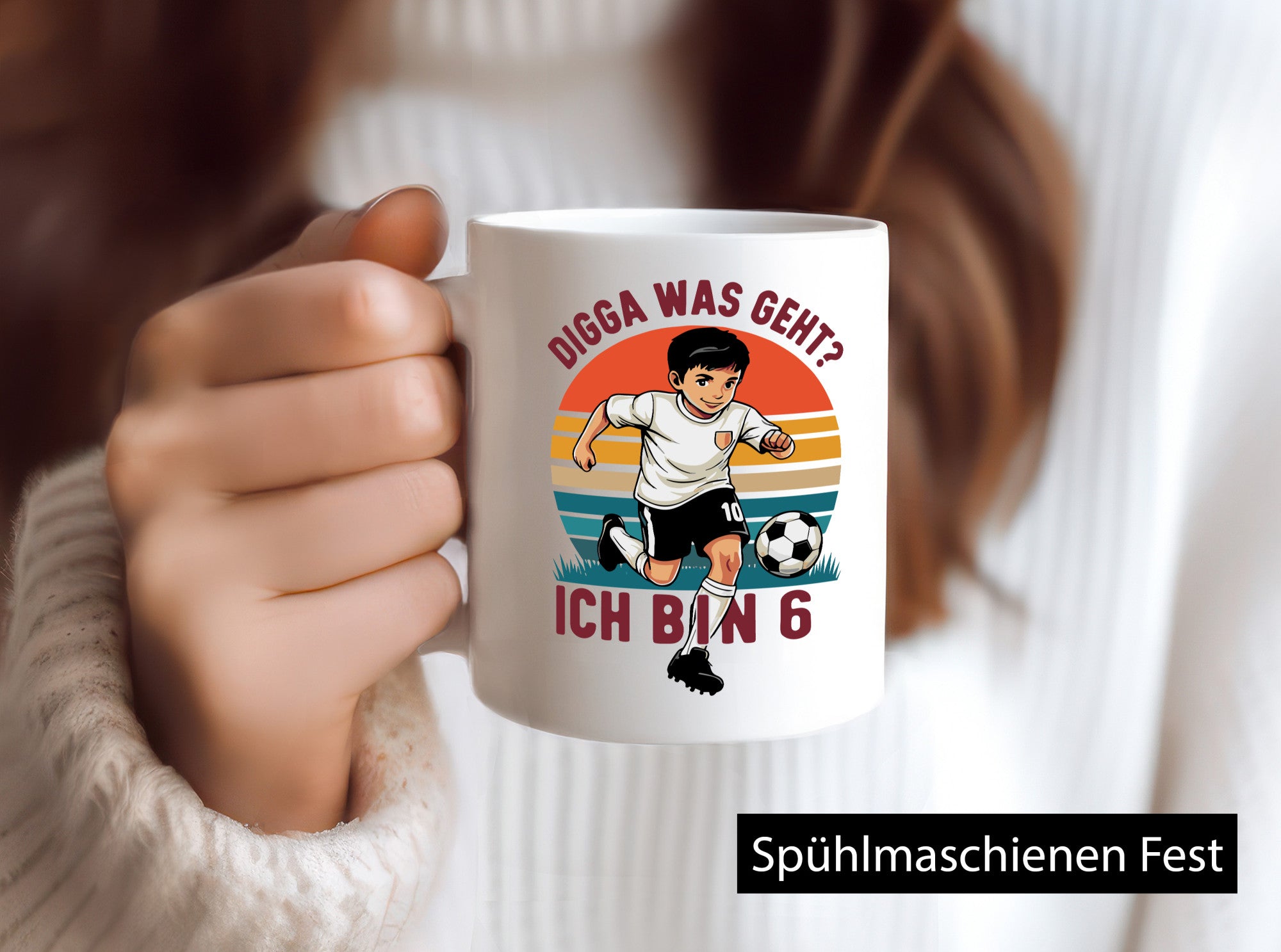 6 Geburtstag | Jahre Digga was geht ab Fußball lustiger Spruch Geschenk