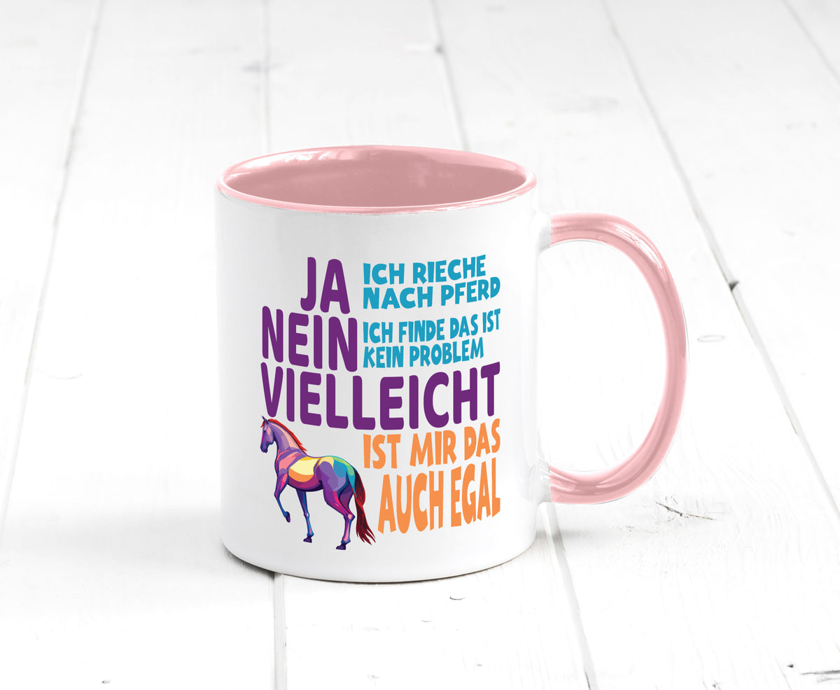 Ja ich Rieche nach Pferd | Reiten Pferdestall lustiger Spruch Geschenk Humor Tasse