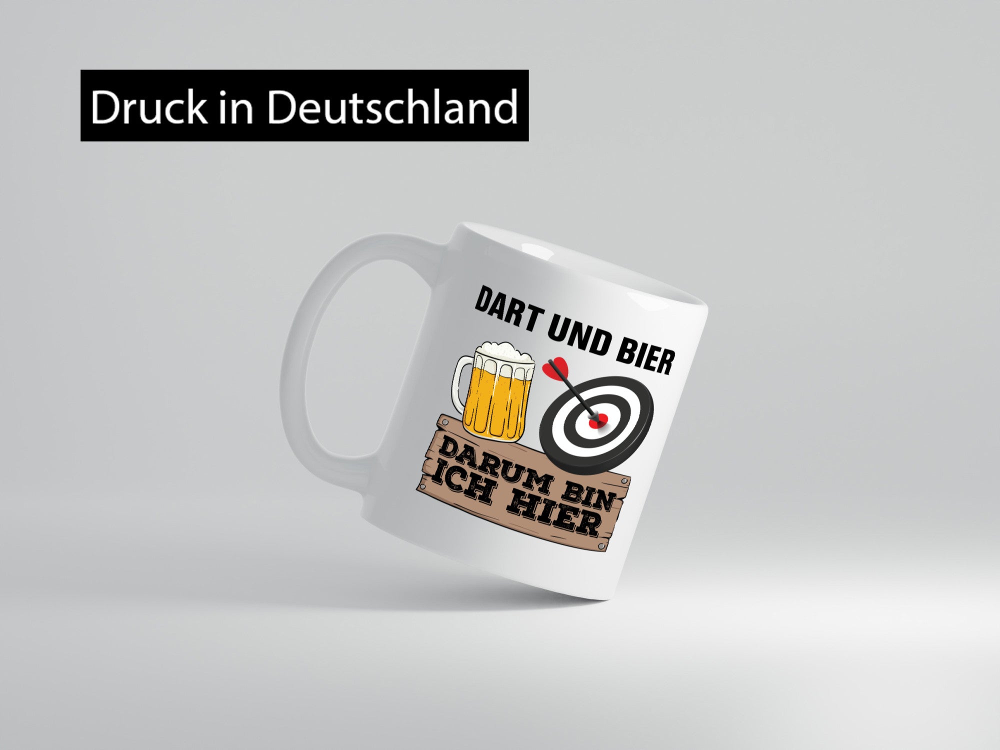 Dart und Bier darum bin ich hier | Party Geschenk Humor Geschenkidee lustiger