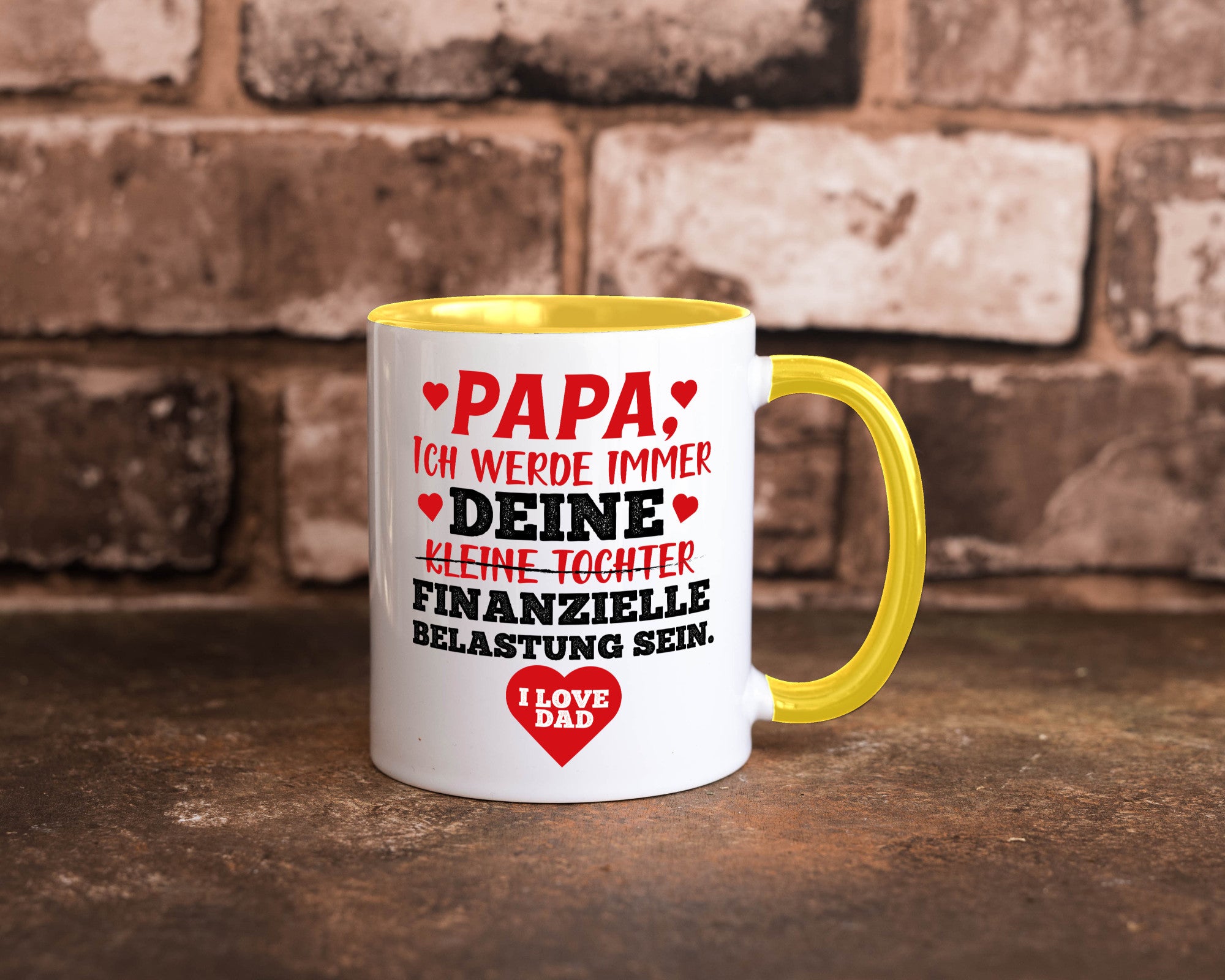 Finanzielle Belastung lustiger Spruch Geschenk Humor Geschenkidee Tasse