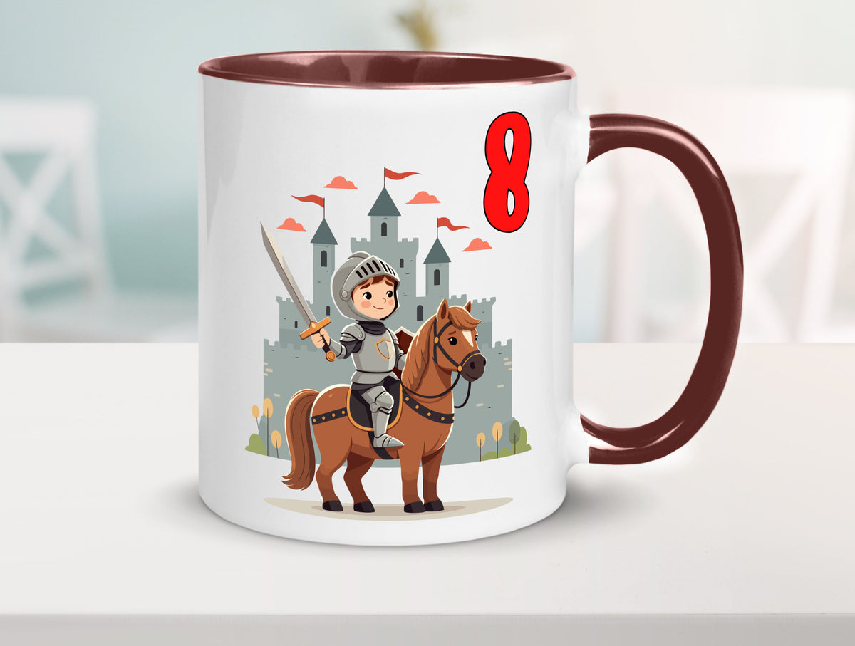 8. Geburtstag | 8 Jahre Ritter Junge Schloss Geschenk Geschenkidee lustiger Tasse