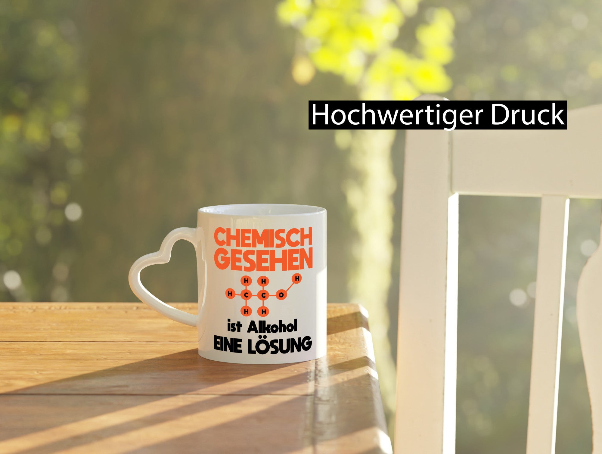 Cemisch gesehen ist alkohol eine Lösung | Chemie Geschenkidee Humor Tasse