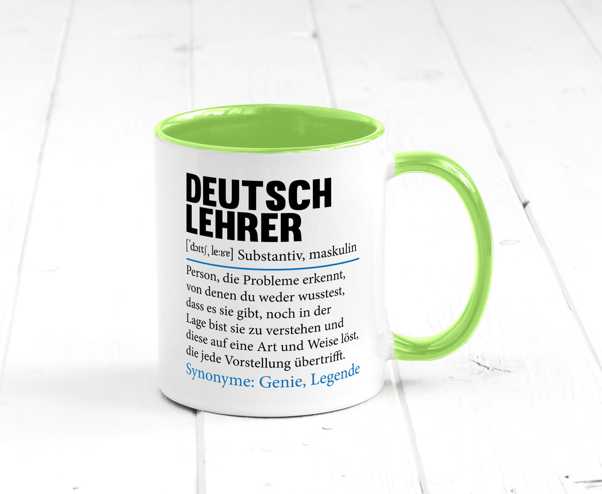 Deutschlehrer Spruch | Lehrer Schule Humor lustig Geschenkidee Geschenk Tasse