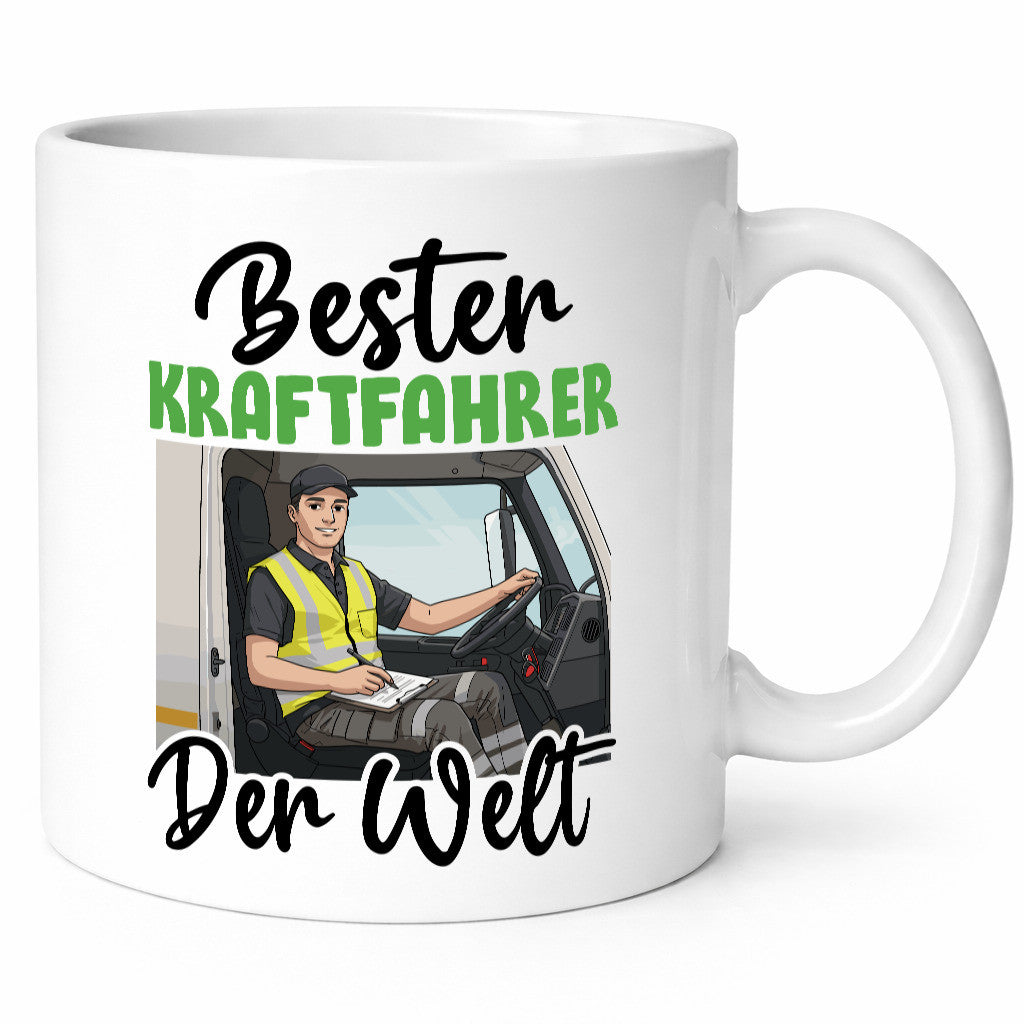 Bester Kraftfahrer | Lastwagen LKW Fahrer v2 Humor Geschenkidee Tasse