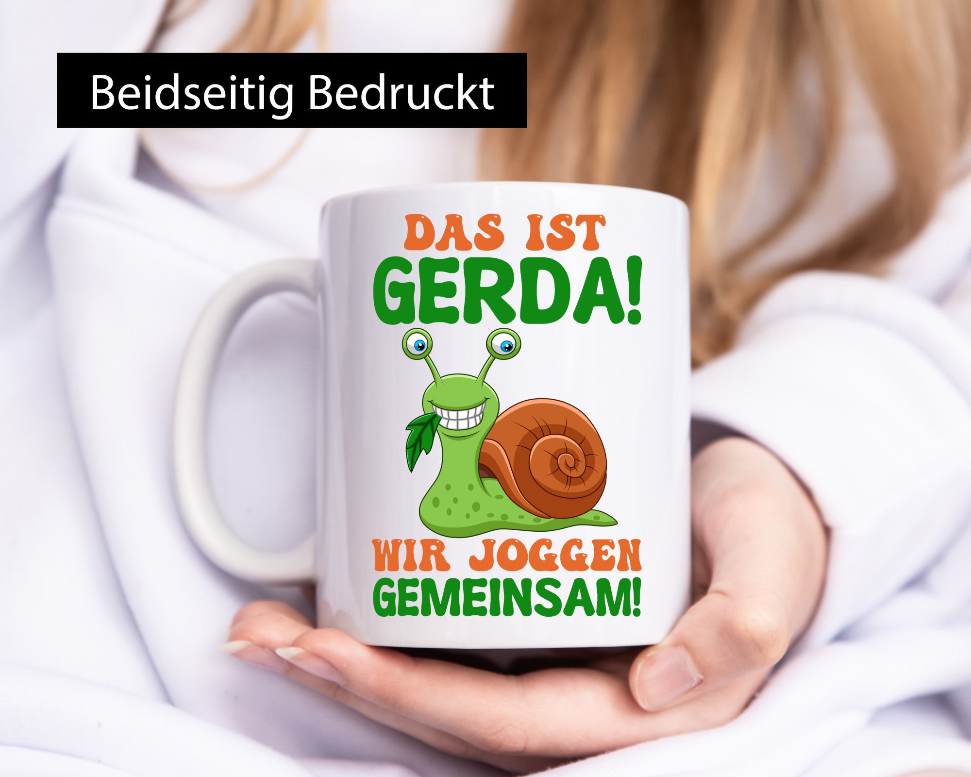 Wir Joggen gemeinsam | Sport Schnecke Humor Geschenkidee Tasse