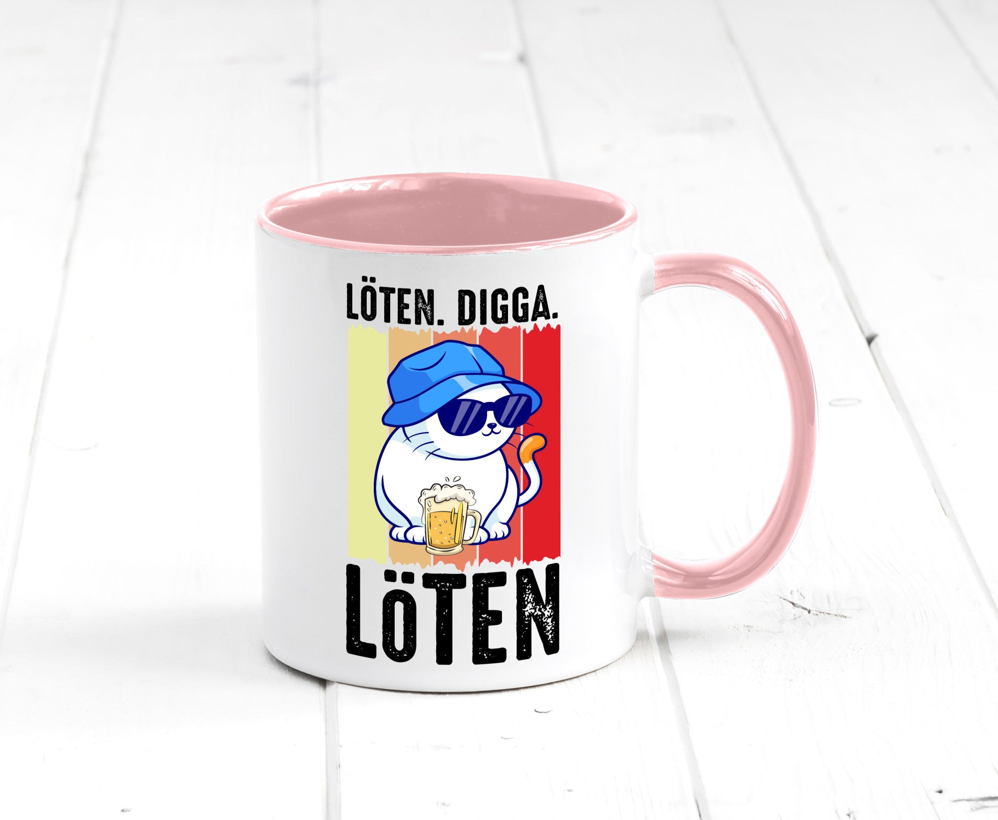 Löten Digga | Katze mit Bier Bierkatze Geschenk Tierliebhaber Humor lustiger