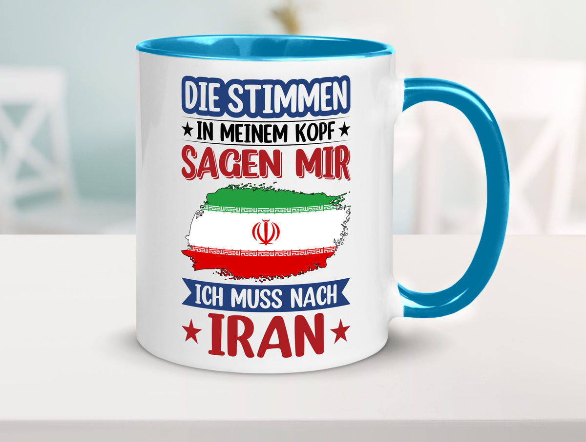 Iran | Urlaub Stimmen in meinem Kopf Traumland Humor Geschenkidee Tasse