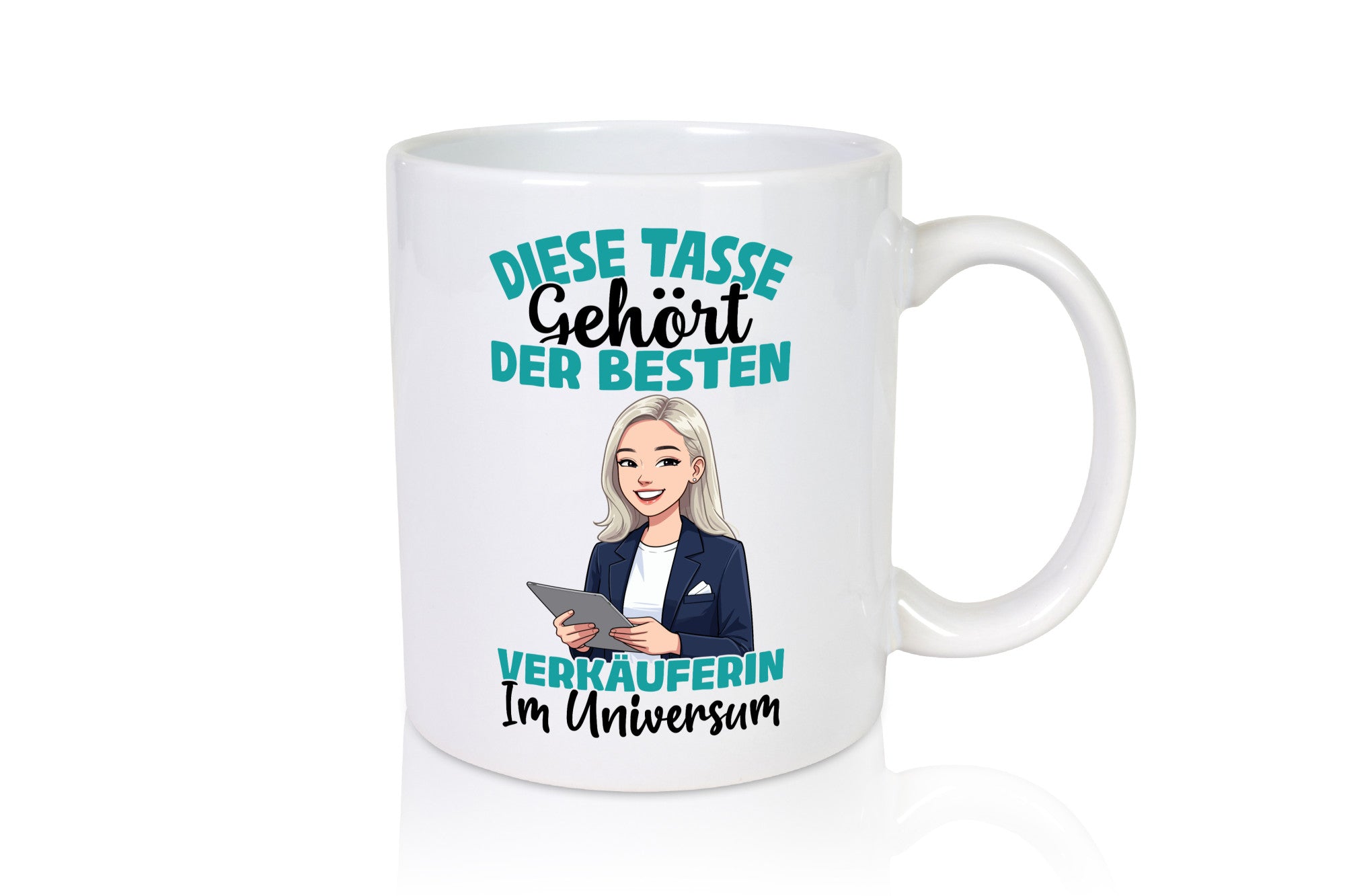 Im Universum: Verkäuferin| Kollegin | Verkaufsjob lustiger Spruch Geschenk