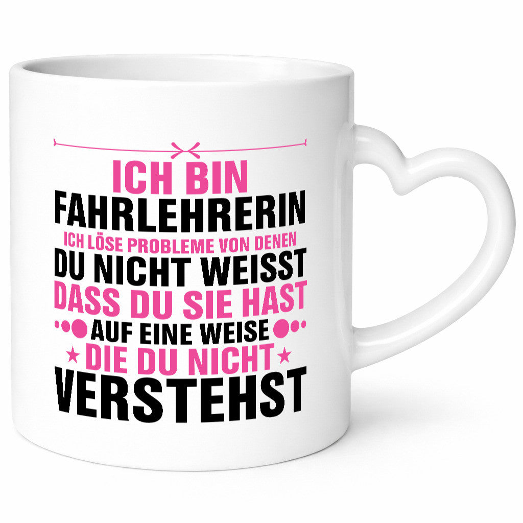 Löse Probleme: Fahrlehrerin| Fahrschule v2 Humor Geschenkidee Tasse
