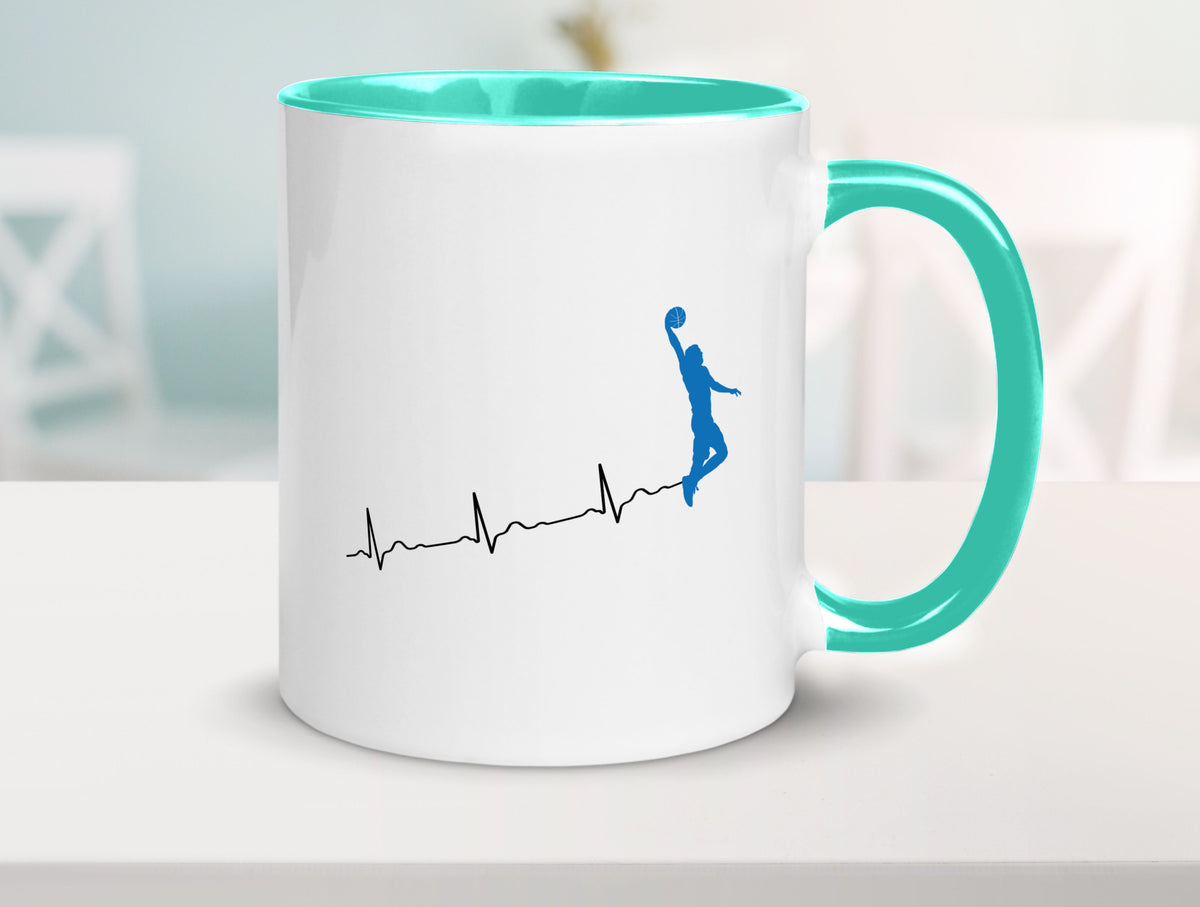Herzschlag Basketball | Motiv Sport Ballsport Humor Geschenkidee Tasse