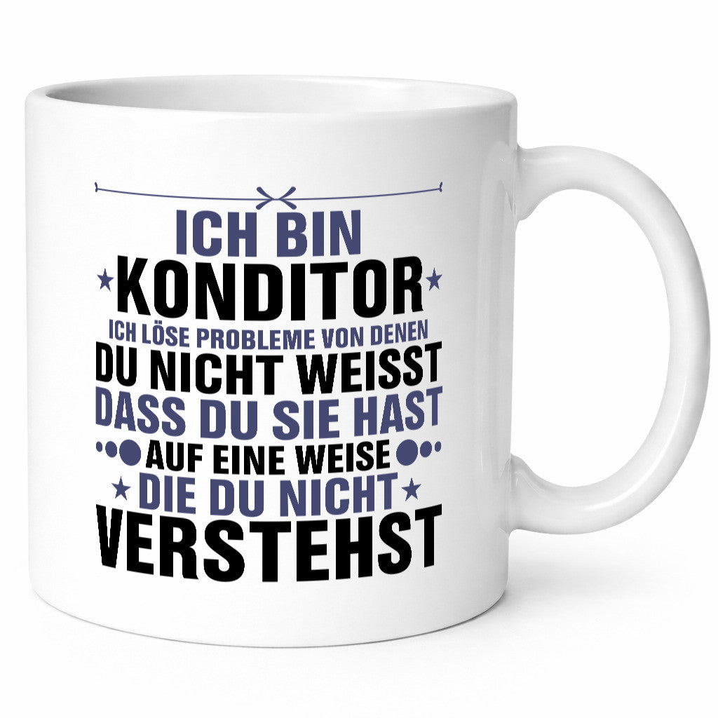 Löse Probleme: Konditor | Konditorei v2 Humor Geschenkidee Tasse
