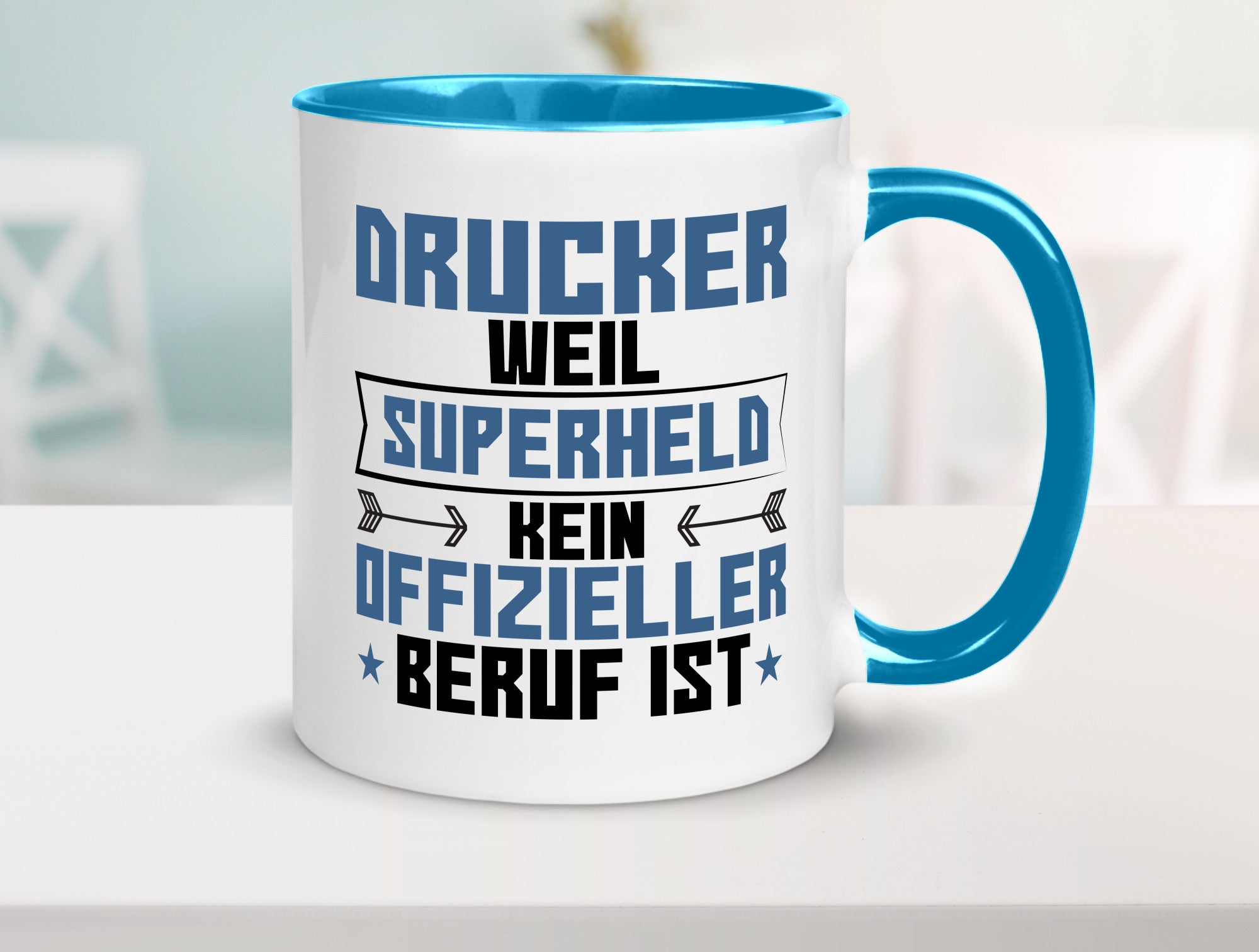 Superheld Drucker | Druckerei Print Medien Humor Geschenkidee Tasse