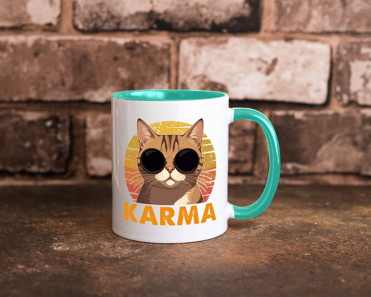 Vintage Katze | Karna Coole lustiger Spruch Geschenk Tierliebhaber Humor Tasse