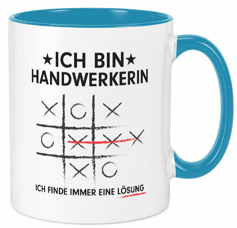 Löse Probleme: Handwerkerin | Handwerkerinnen Humor Geschenkidee Tasse
