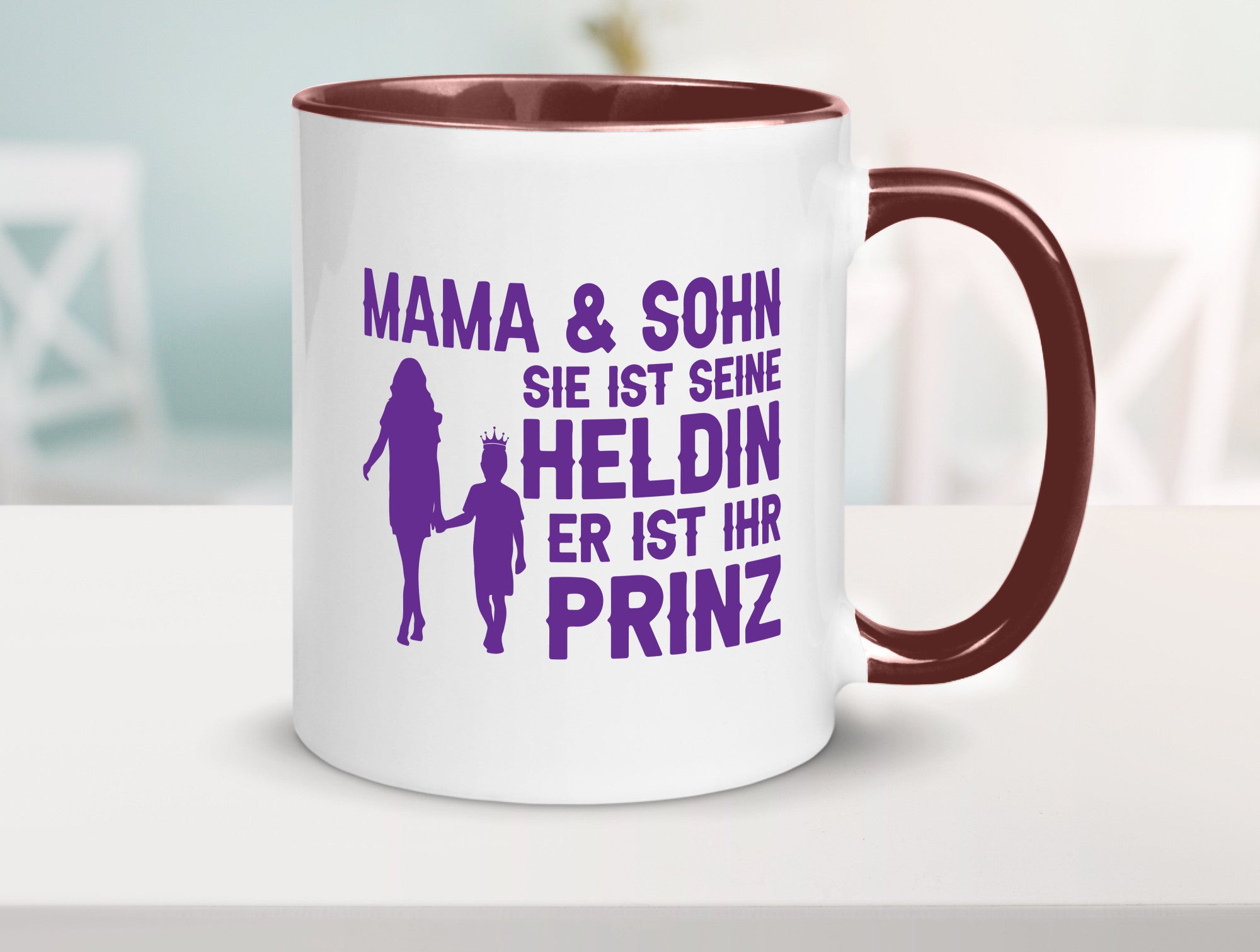 Mama & Sohn | Helding Prinz Mutterliebe Geschenkidee Familie Humor Tasse