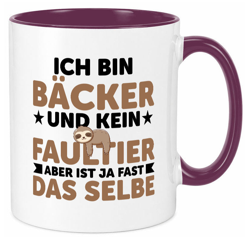 Ich bin kein Faultier: Bäcker | Bäckerei Backen Konditor Humor Tierliebhaber