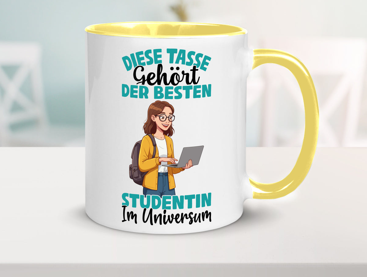 Im Universum: Studentin | Uni Studium Universität Geschenk Humor Geschenkidee Tasse