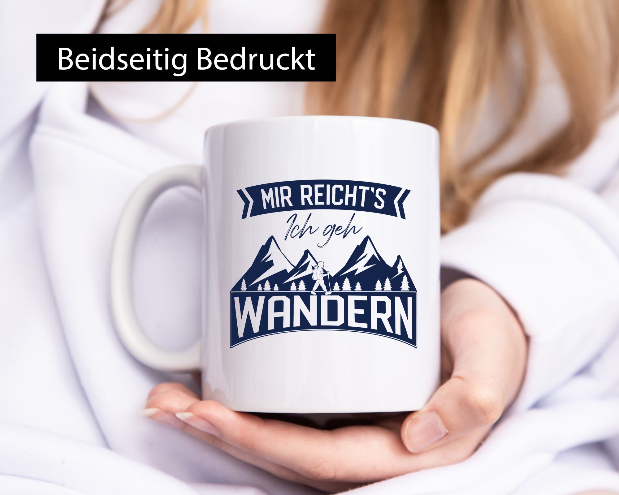 Ich geh wandern | Wanderer Berge Bäume Geschenkidee Humor Tasse