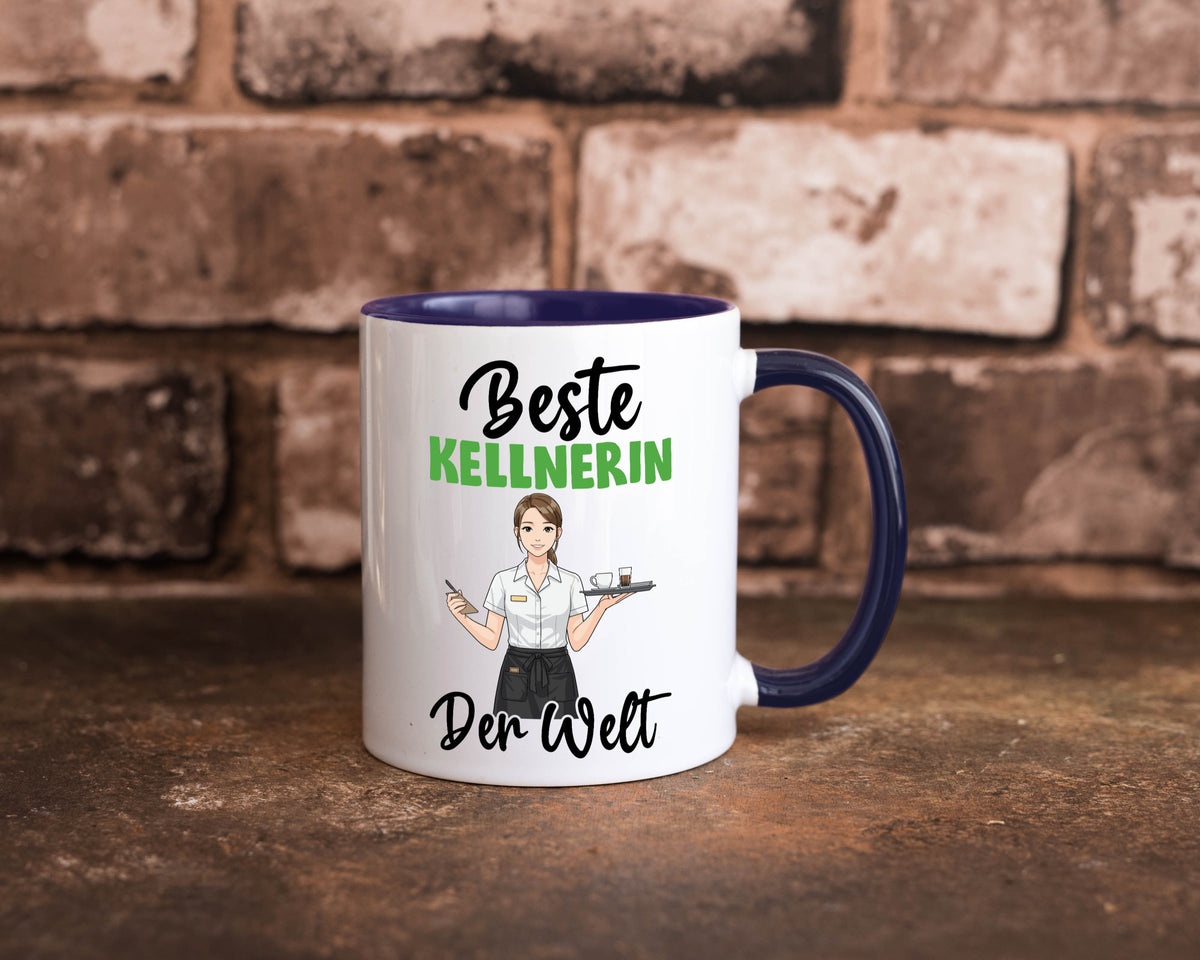 Beste Kellnerin | Beruf kellnern Bedienung v2 Humor Arbeit Kollegen Büro Tasse