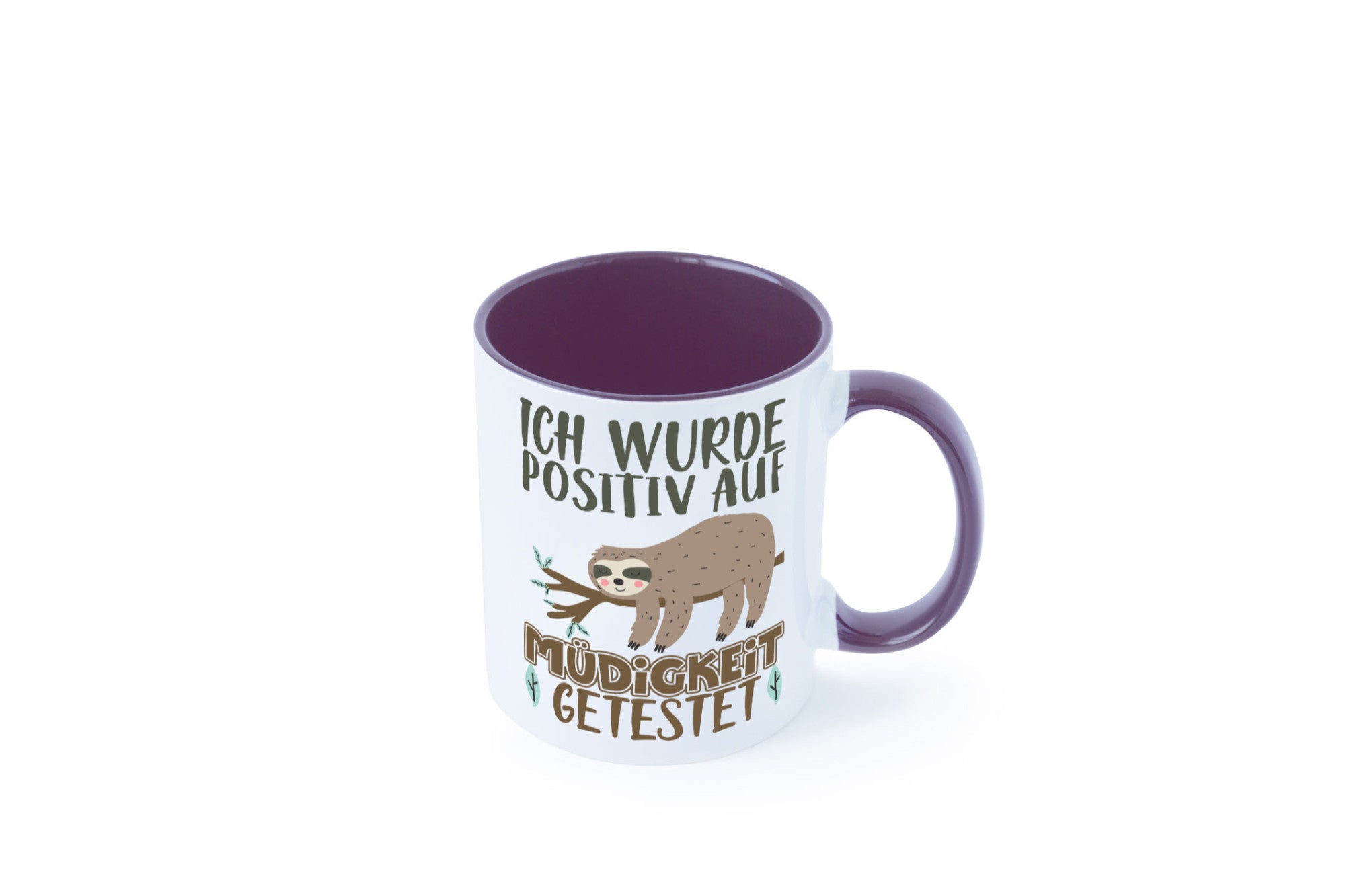 Positiv auf Müde getestet lustiger Spruch Geschenk Humor Geschenkidee Tasse