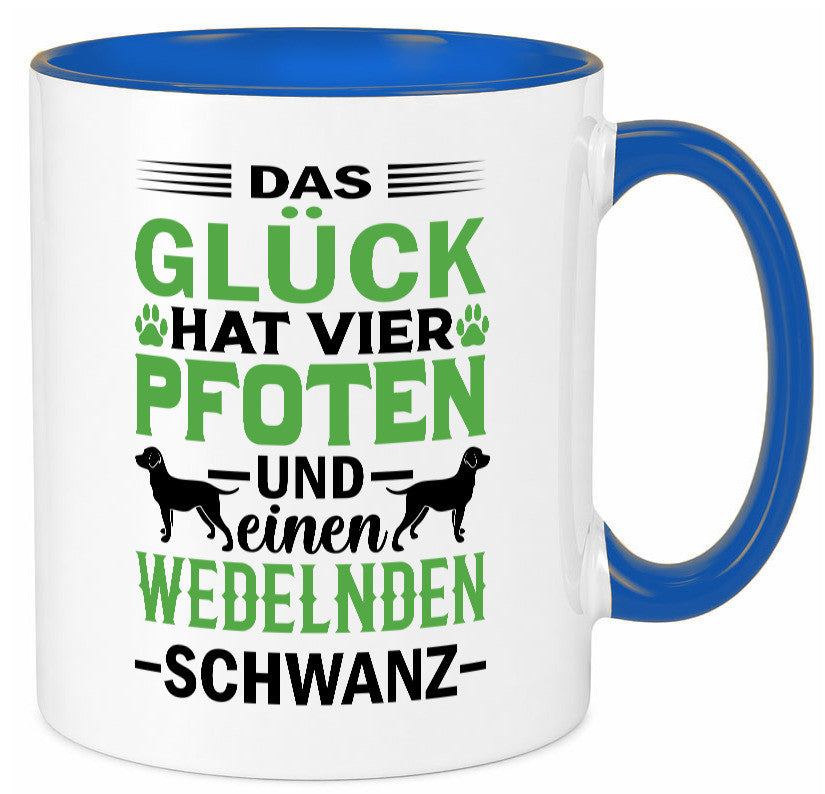 Das Glück hat 4 Pfoten | Hundeliebhaber Ich liebe Hunde Geschenk Tierliebhaber