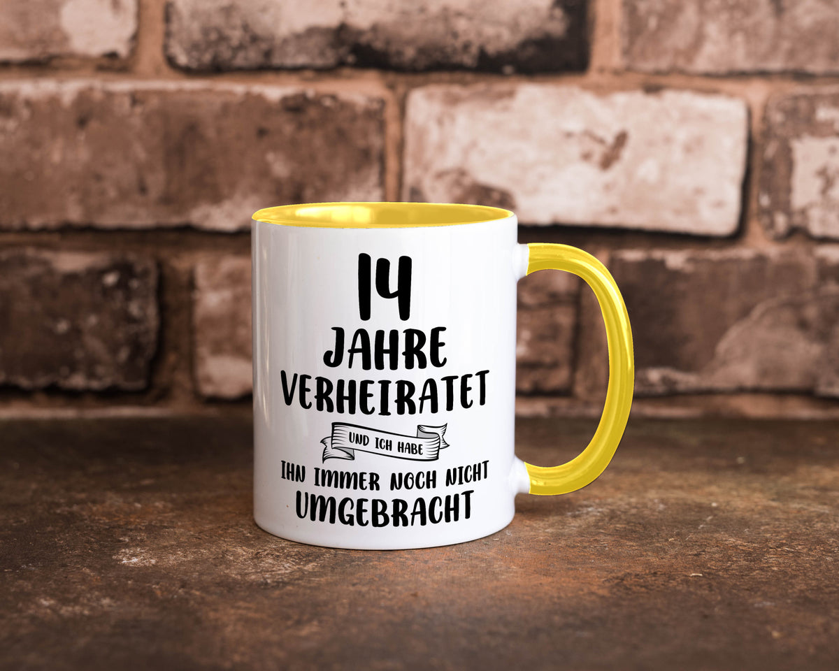 14 Jahre Verheiratet, immer noch am Leben! lustig Humor Geschenkidee Geschenk Tasse