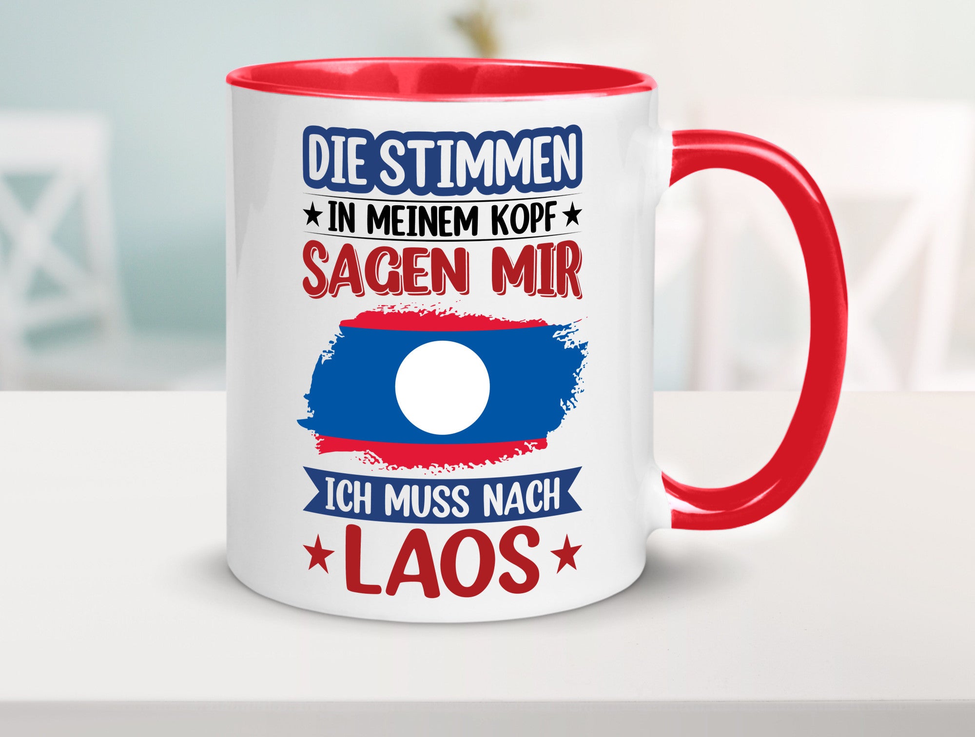 Laos | Urlaub Stimmen in meinem Kopf Traumland lustig Humor Geschenkidee