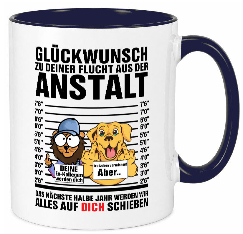 Glückwunsch zu deiner Flucht | Abschiedgeschenk v3 Geschenk Humor Geschenkidee