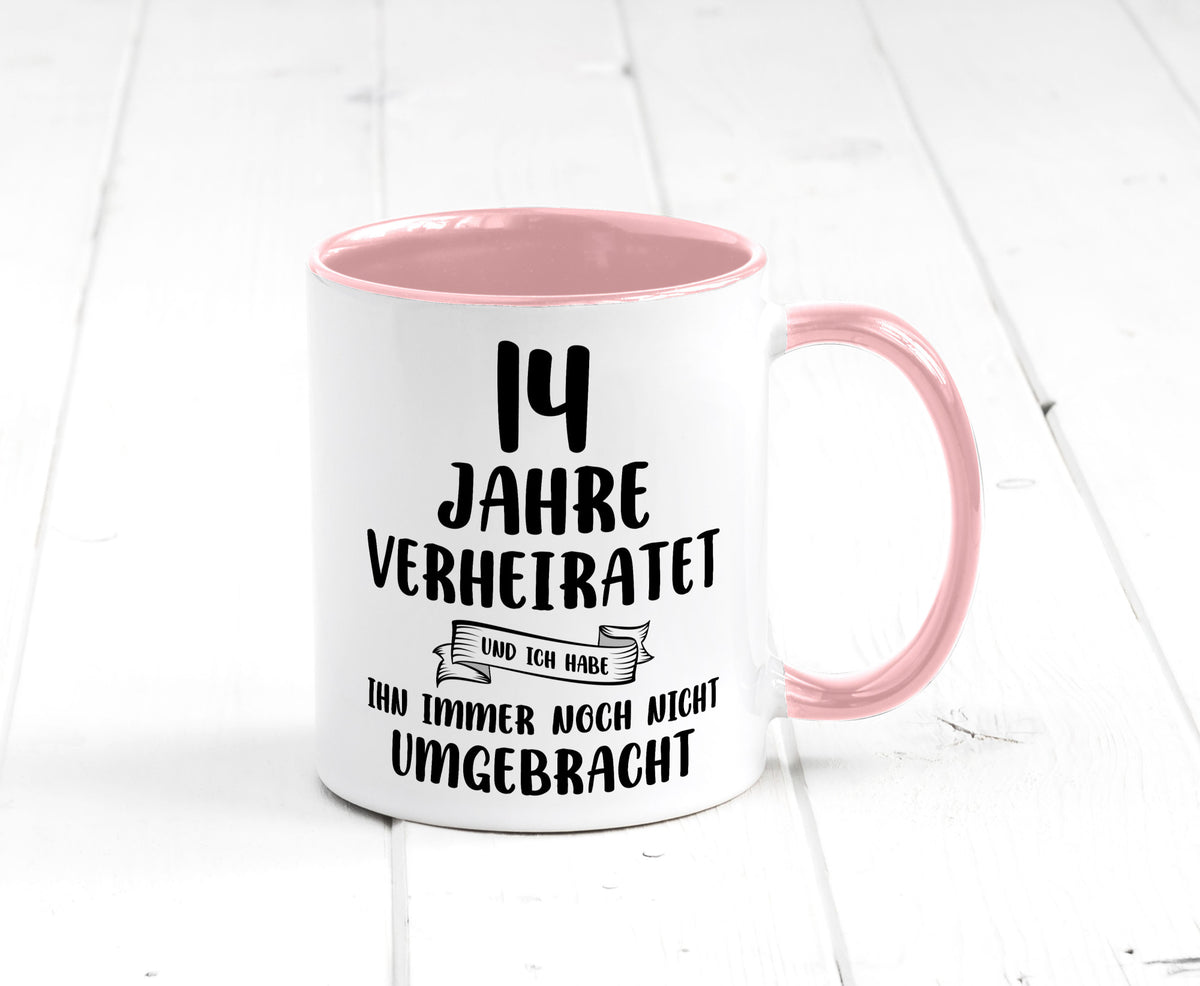 14 Jahre Verheiratet, immer noch am Leben! lustig Humor Geschenkidee Geschenk Tasse