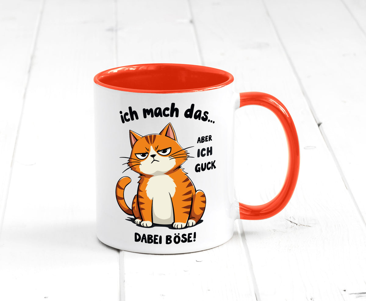 Ich guck dabei Böse | Katze Ironie Geschenk Tierliebhaber Humor lustiger Spruch Tasse