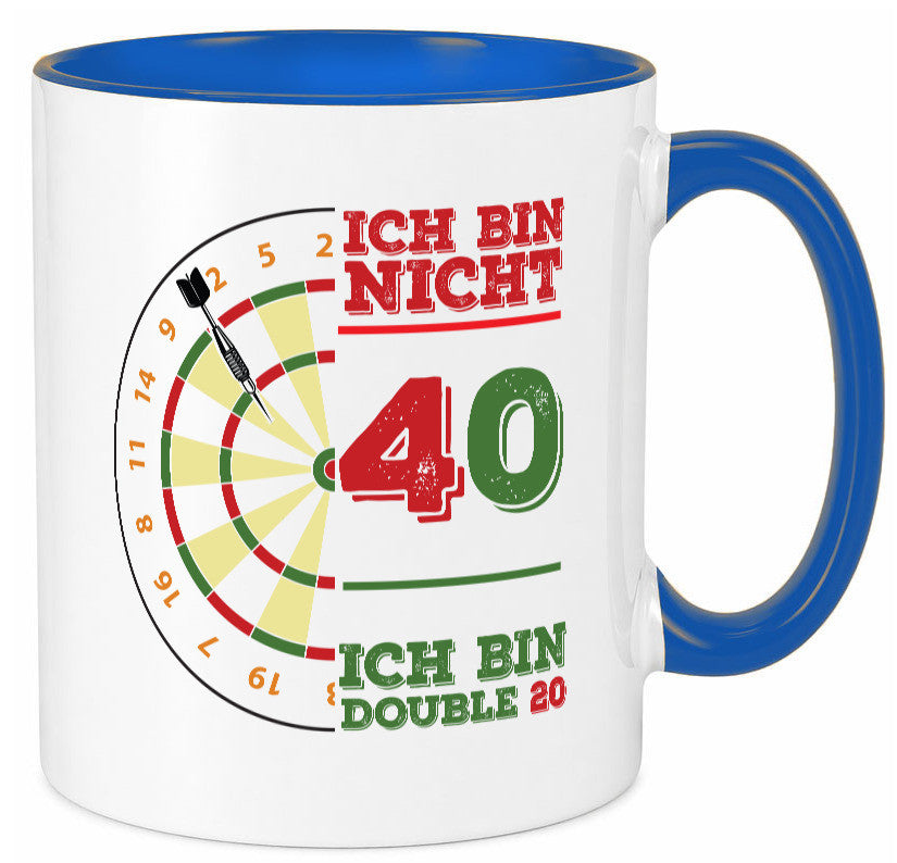 Ich bin nicht 40 double 80 | Dart spieler Geschenkidee Humor Tasse