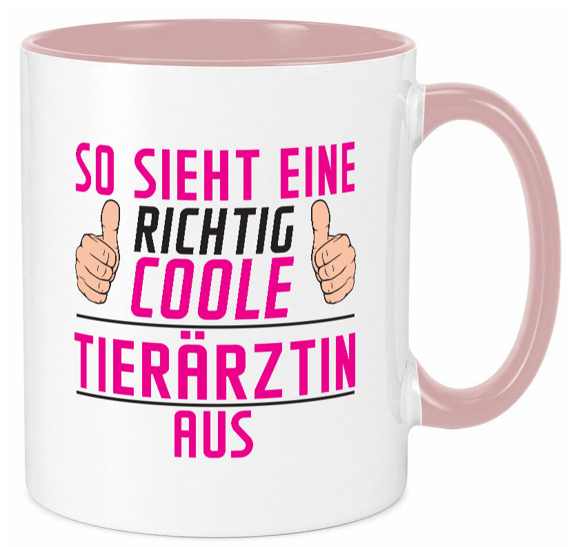 Richtig Coole Tierärztin | Mediziner Tiermedizin lustig Tierliebhaber Humor Tasse