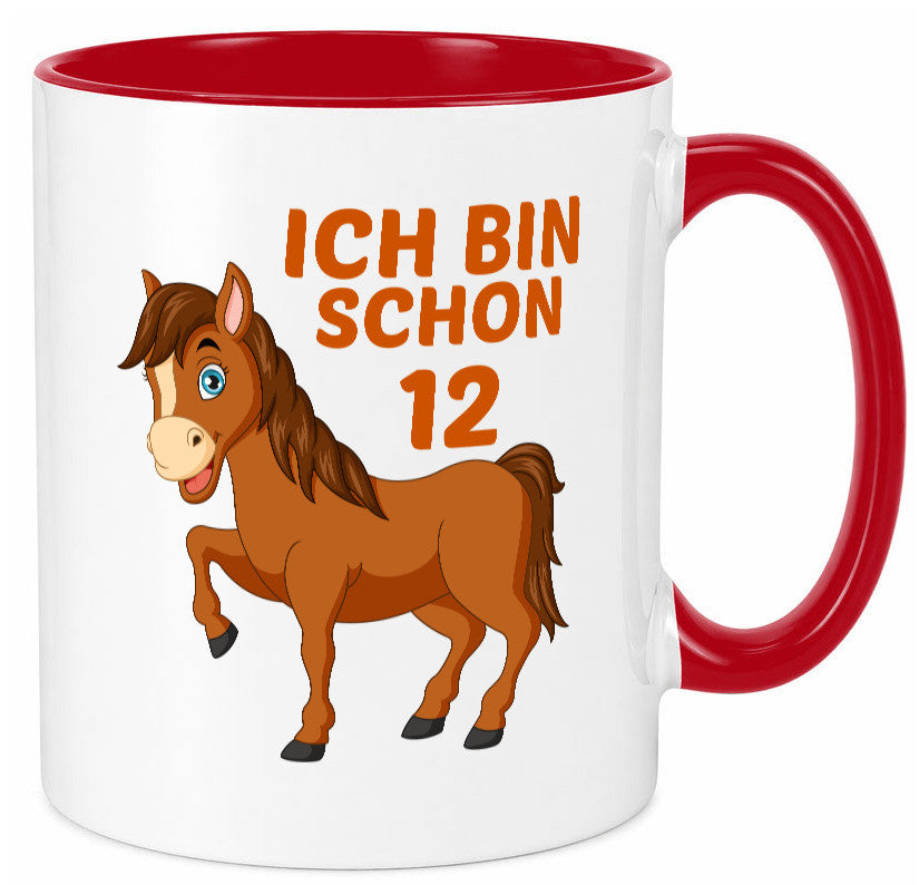 12. Geburtstag | Ich bin schon 12 Pferde Pony Geschenkidee Humor Tasse