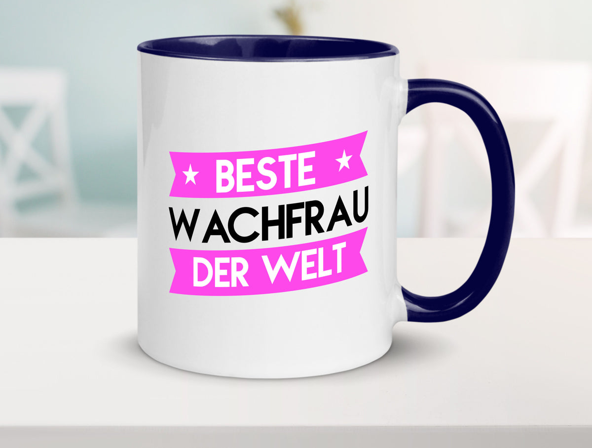 Beste Wachfrau | Wachpersonal Nachtwächter Humor Geschenkidee Tasse