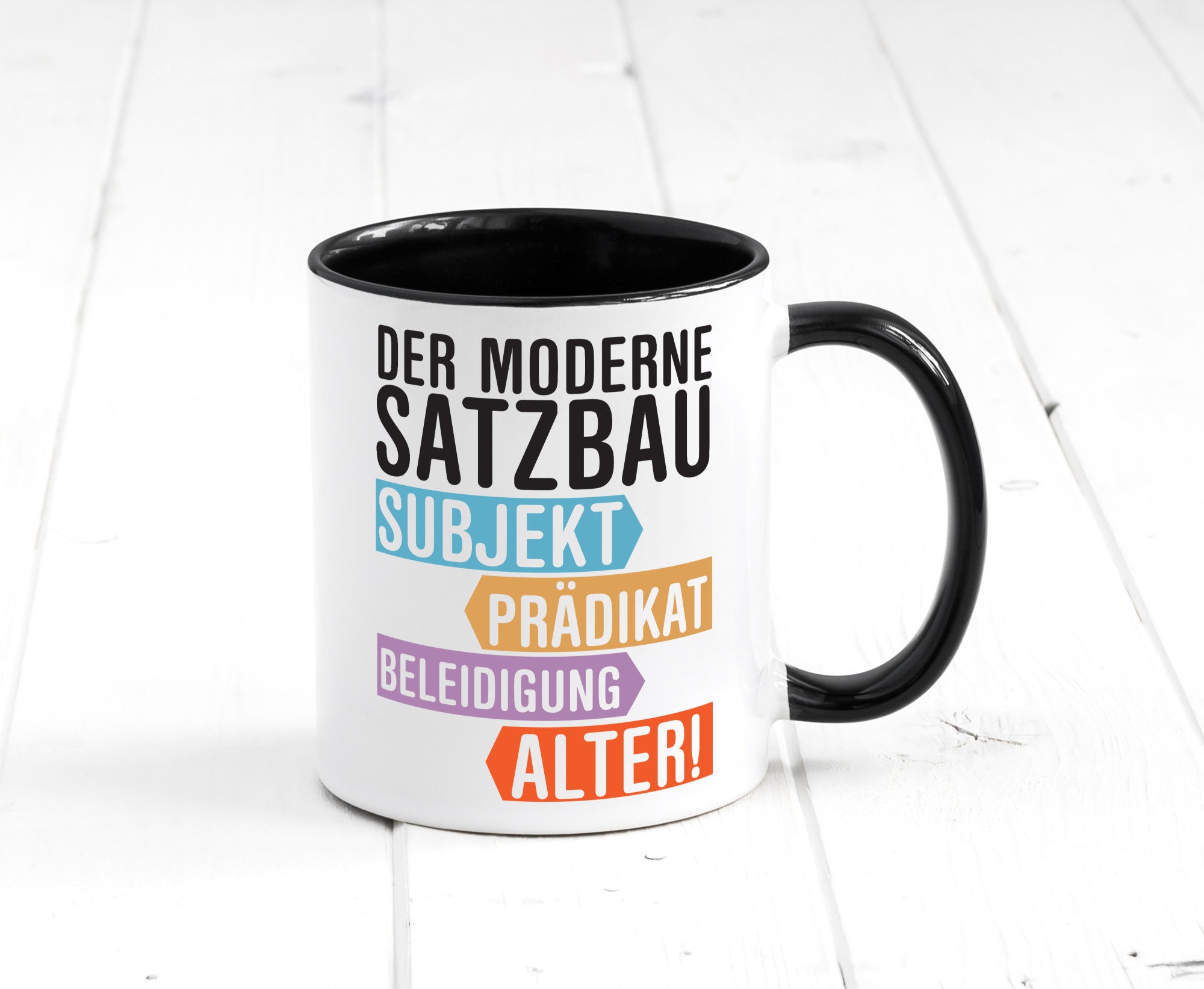 Moderner Satzbau | Lehrer Lehrerin Kollege lustig Arbeit Kollegen Büro Geschenk