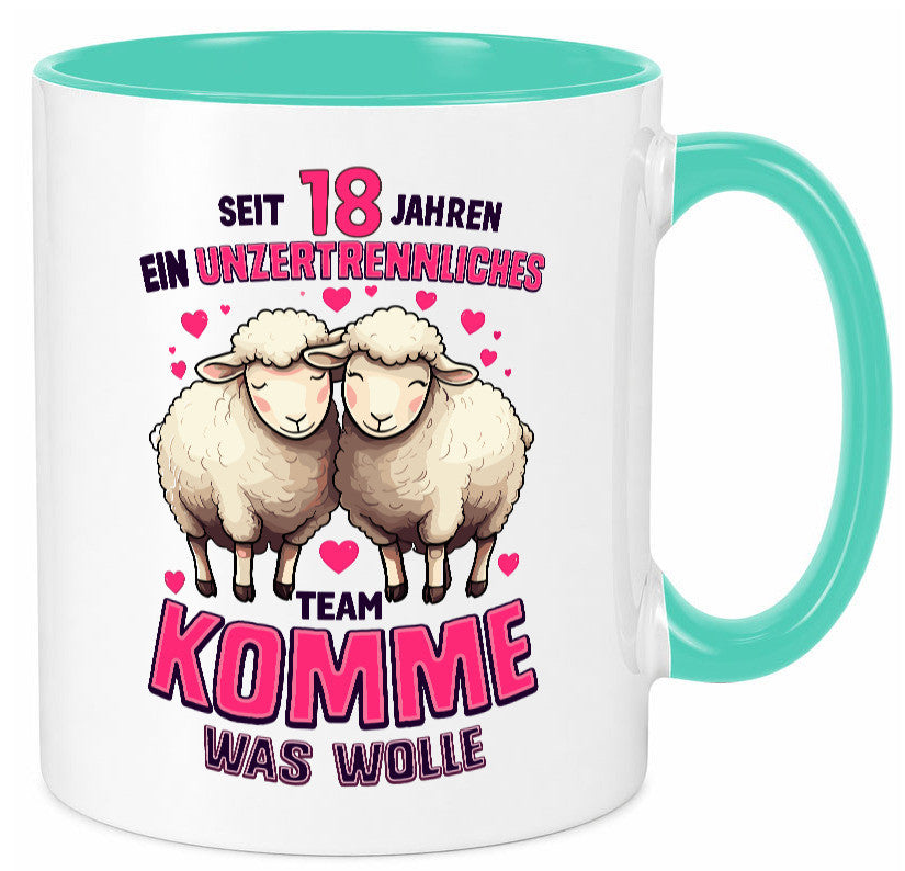 18 Jahre Verheiratet | ein Team Ehepaar v2 Geschenkidee Humor Tasse