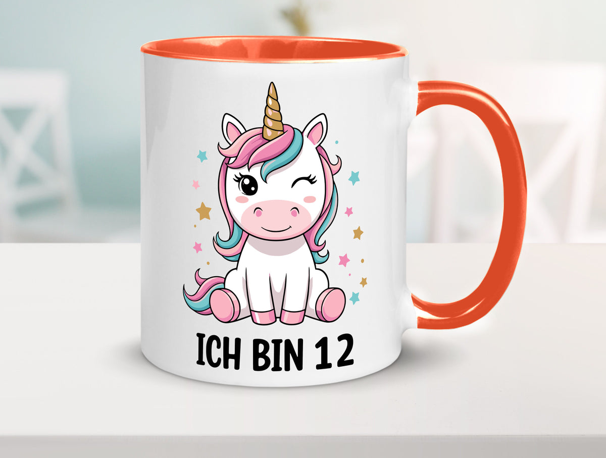 12. Geburtstag | 12 Jahre Einhorn Mädchen lustig Geschenkidee Geschenk Tasse