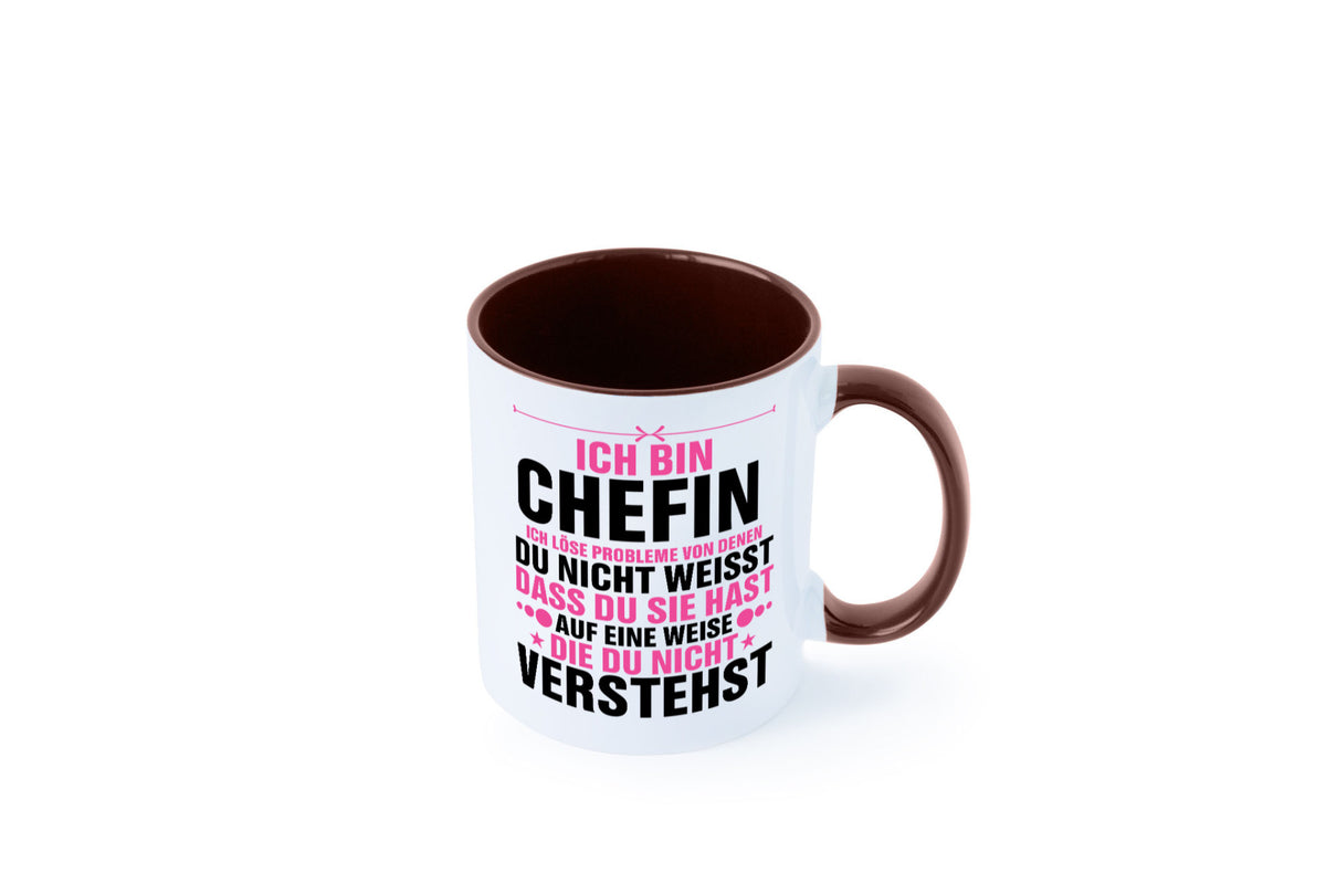 Löse Probleme: Chefin | Führungskraft Vorgesetzte lustiger Spruch Geschenk Tasse