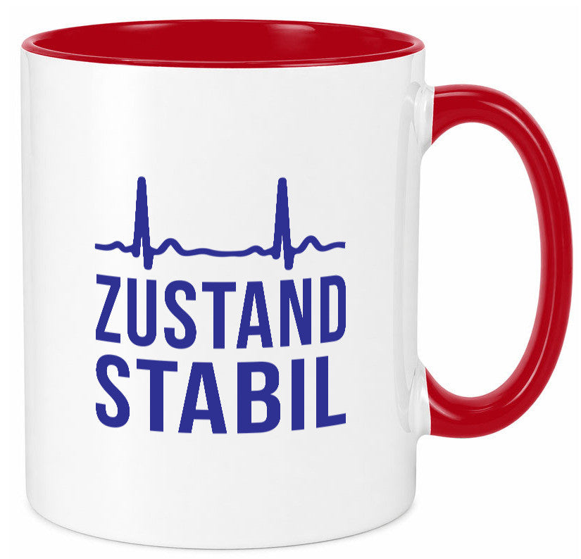 Zustand stabil | Herzschlag v2 Geschenk Humor Geschenkidee lustiger Spruch Tasse
