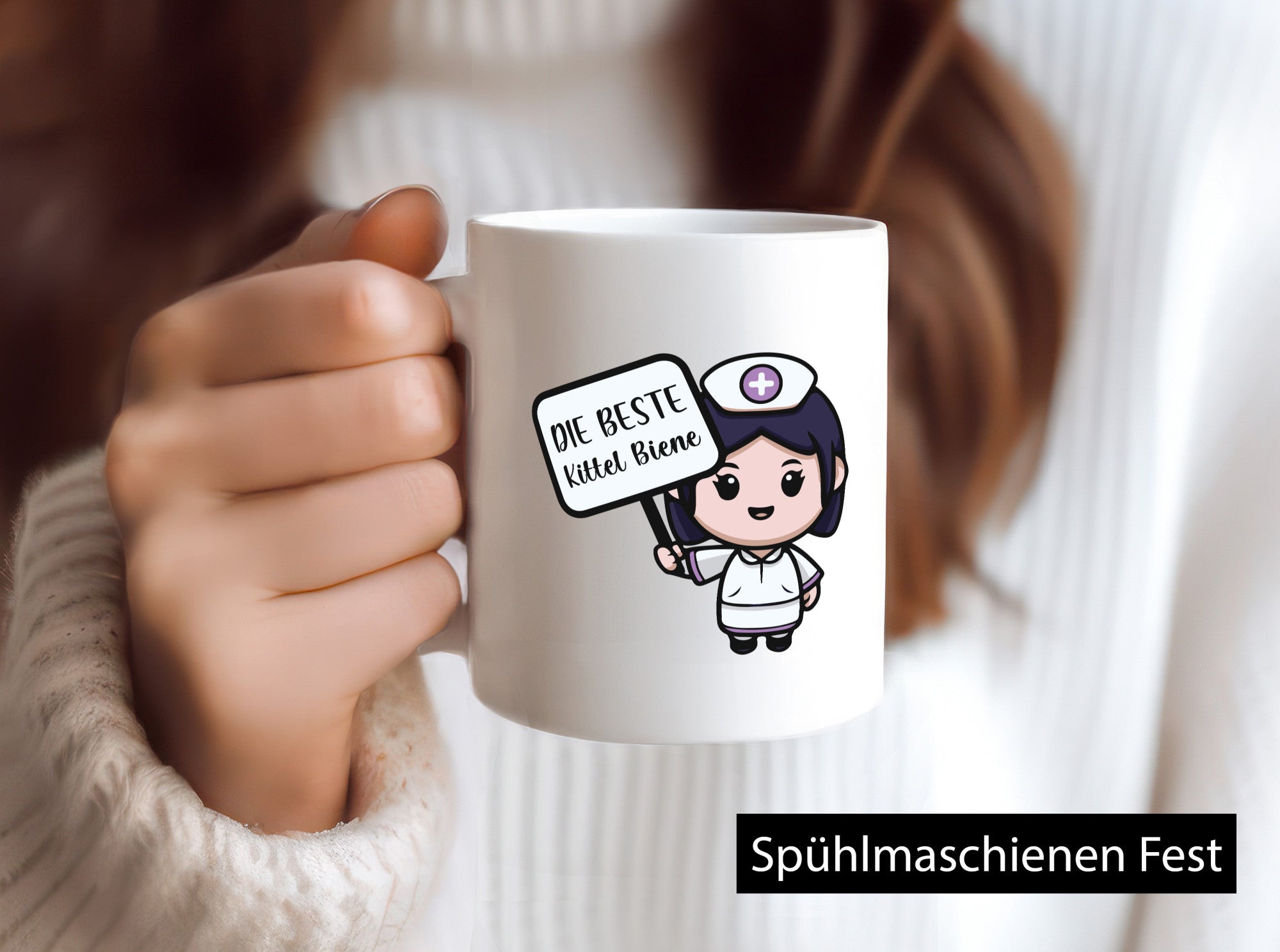 Die beste Kittel Biene | Krankenschwester Schild Geschenkidee Humor Tasse