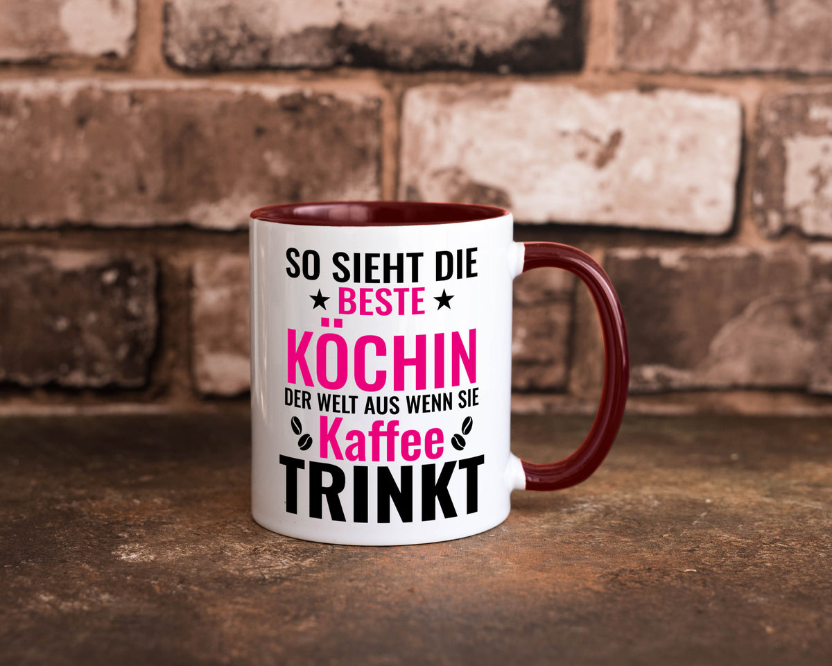Kaffee trinkt: Köchin | Chefköchin Chefkoch Humor Arbeit Kollegen Büro Tasse