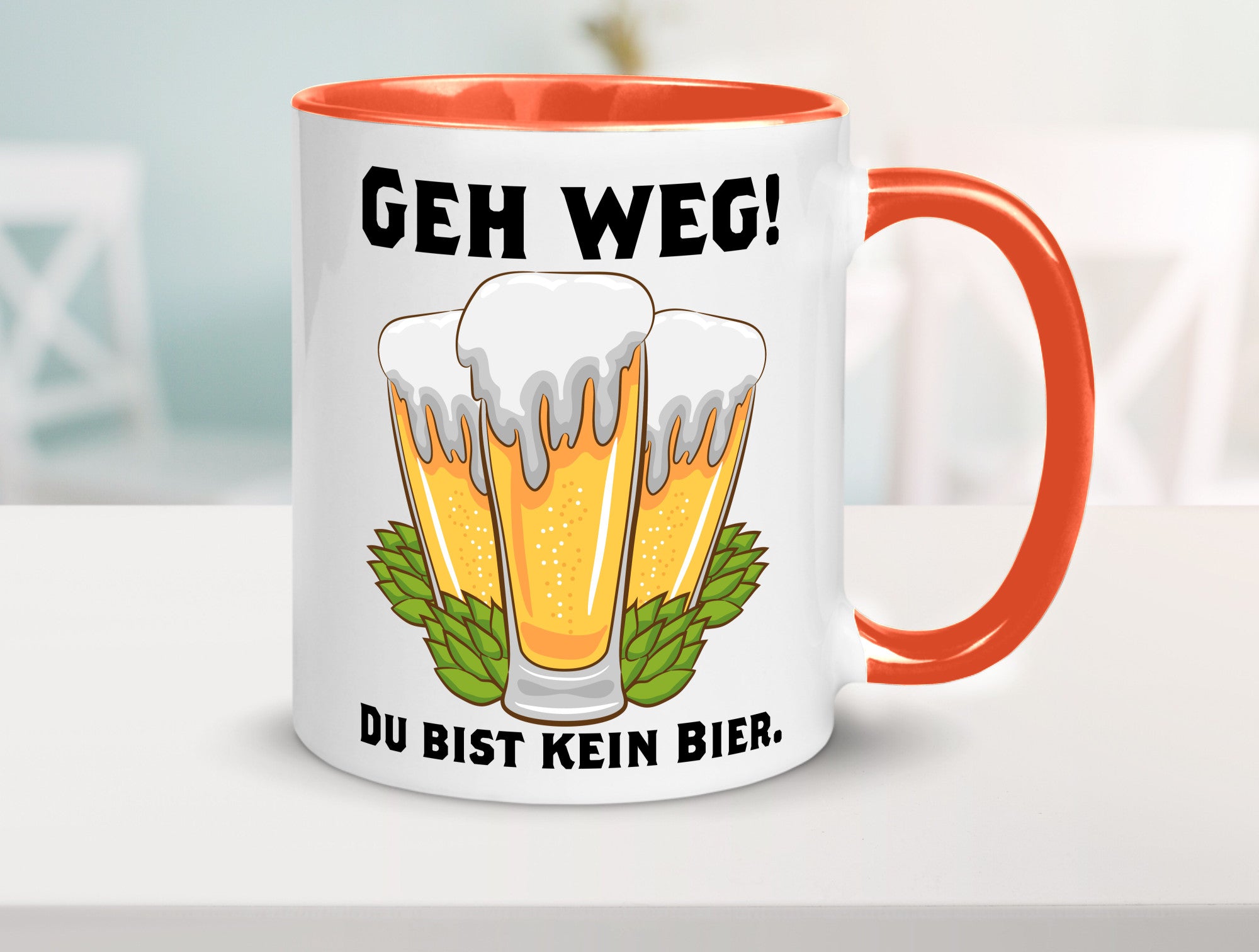 Geh weg du bist kein Bier | bierliebhaber v2 Humor Geschenkidee Tasse