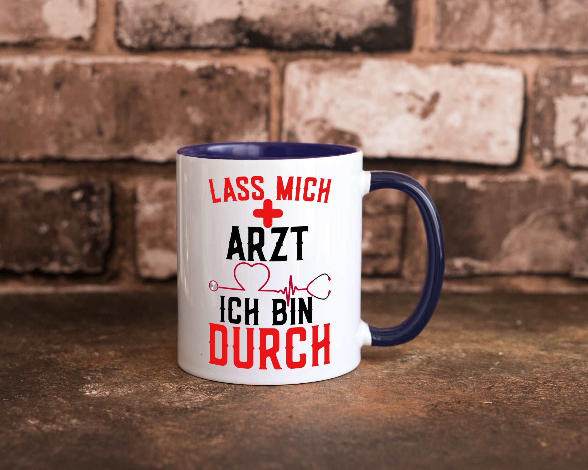 Arzt | Lass mich durch Herz Doktor Krankenhaus Puls Humor Geschenkidee Tasse