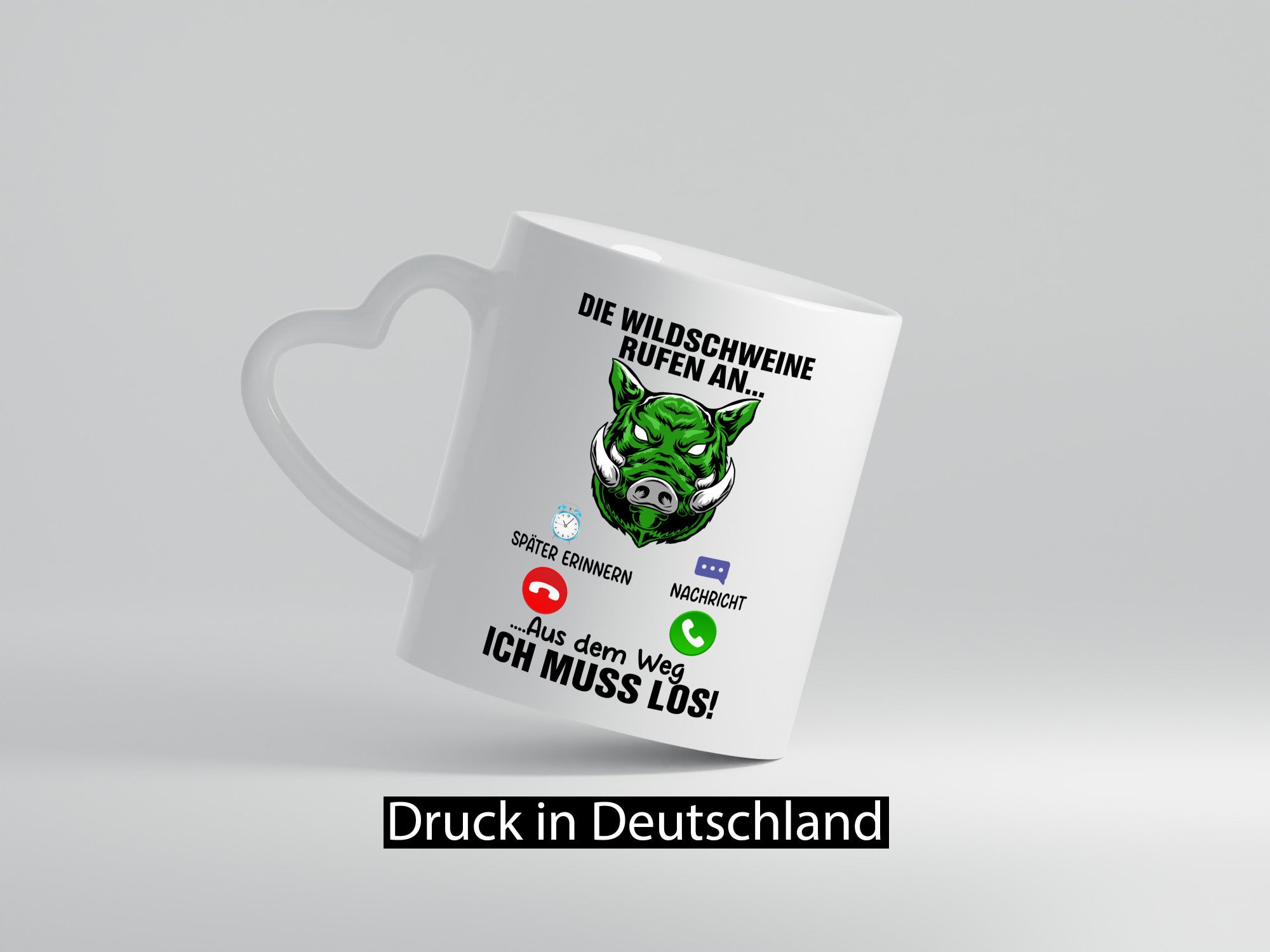 Wildschweinjagt | Wildscheine rufen an Jäger Humor Geschenkidee Tasse