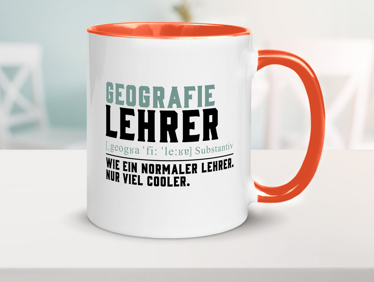 Geographielehrer | Lehrer Unterricht Lieblingslehrer lustiger Spruch Geschenk Tasse