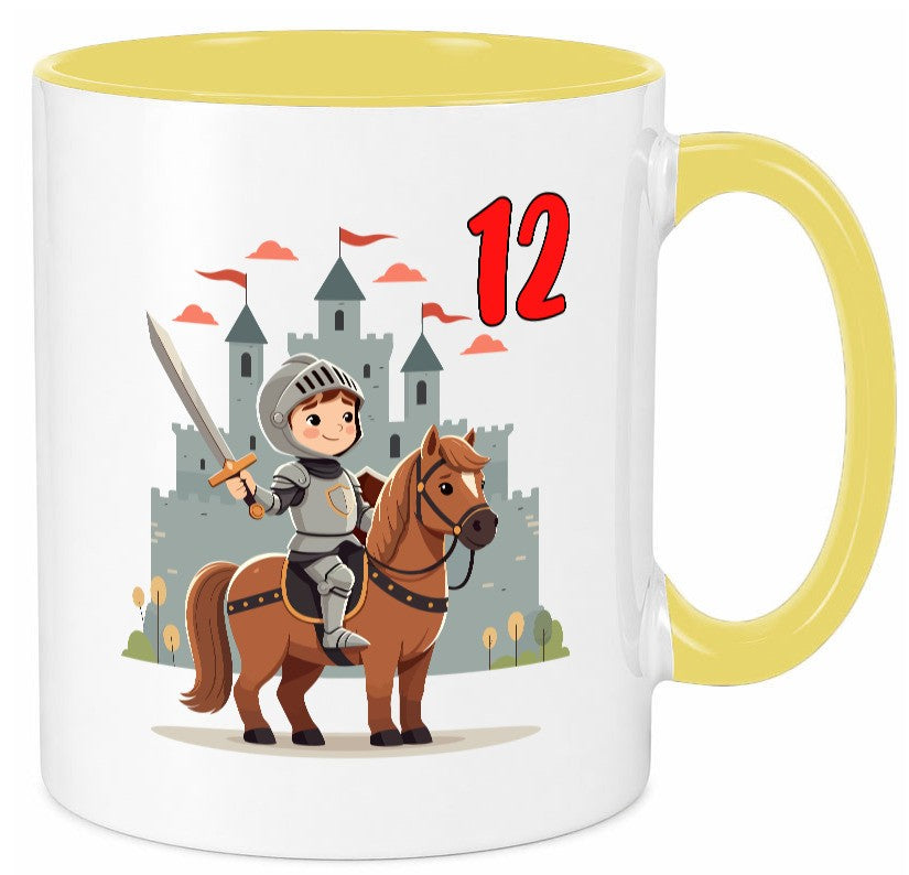 12. Geburtstag | 12 Jahre Ritter Junge Schloss lustiger Spruch Geschenk Tasse