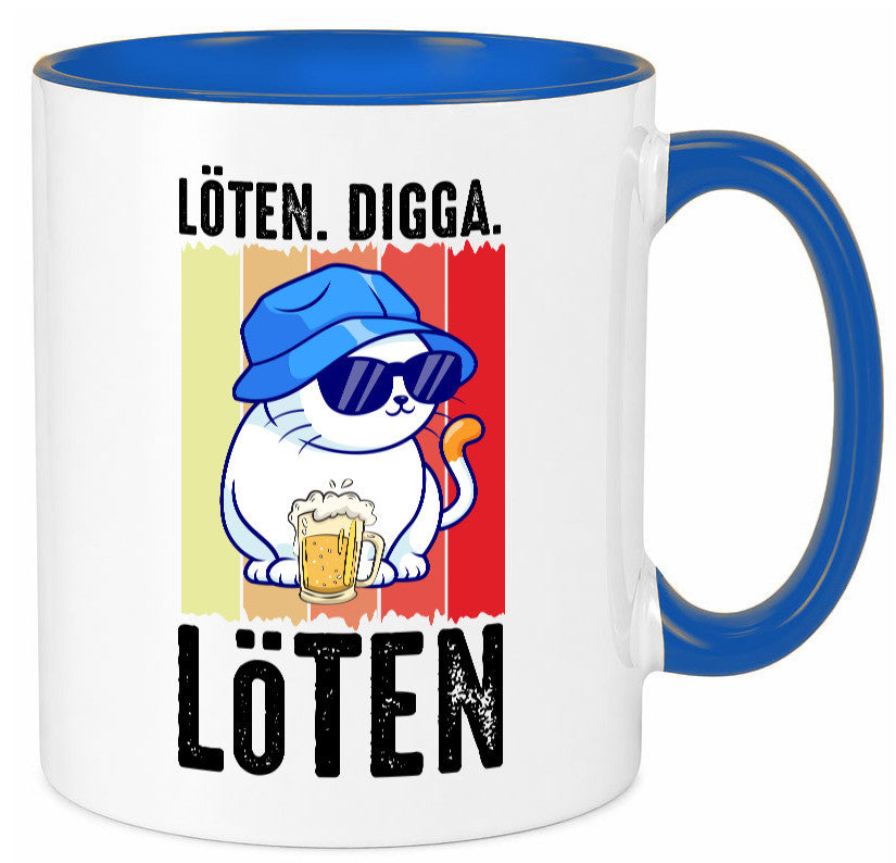 Löten Digga | Katze mit Bier Bierkatze Geschenk Tierliebhaber Humor lustiger