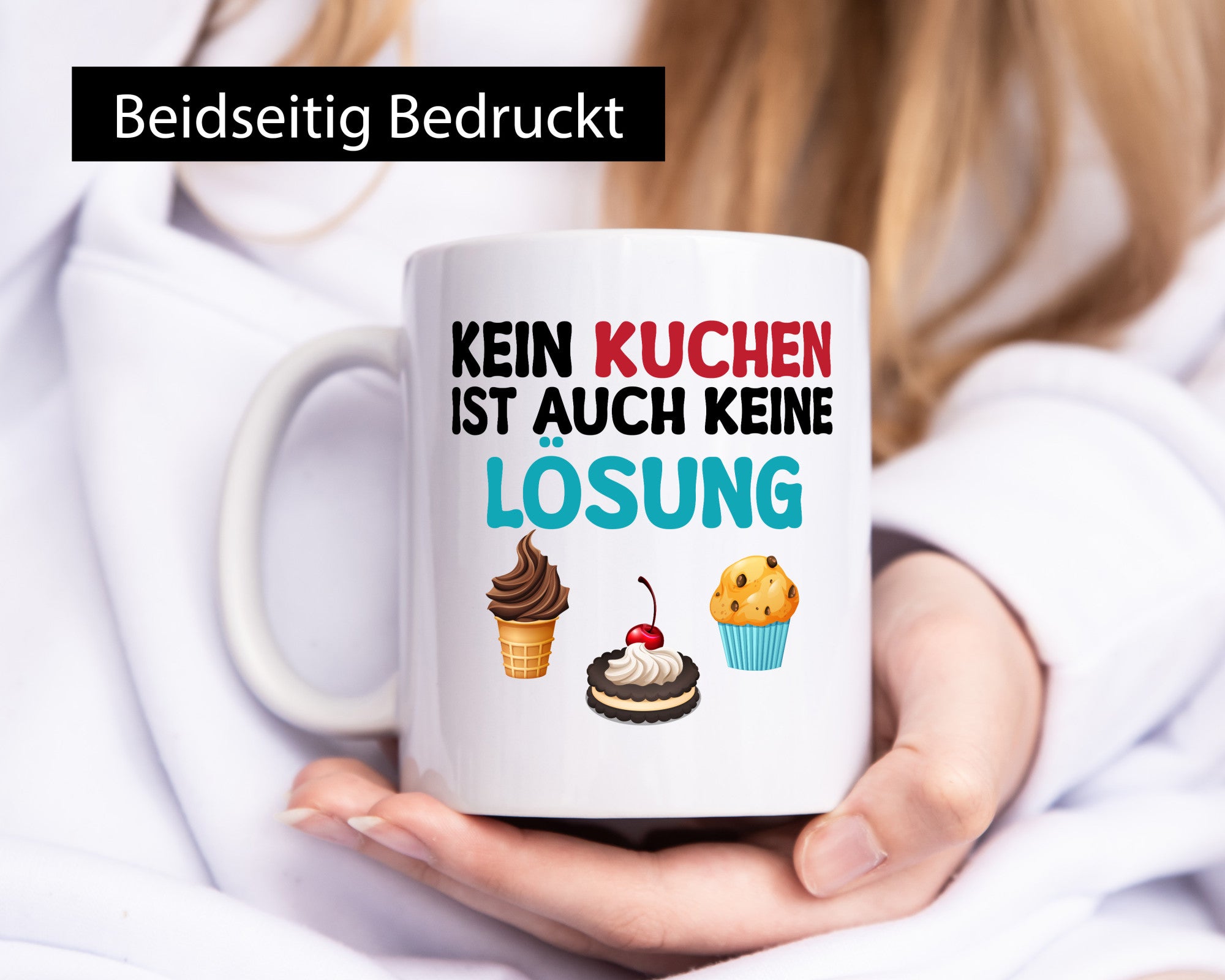 Kein Kuchen ist auch keine Lösung Geschenk Humor Geschenkidee lustiger Spruch