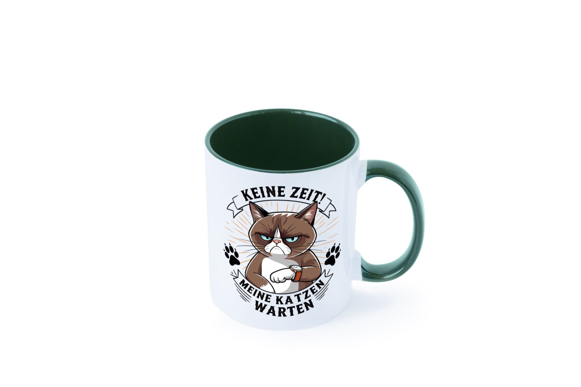 Keine Zeit meine Katzen Warten | Schwarze Katze Geschenkidee Tierliebhaber