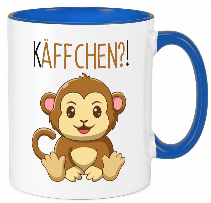 Käffchen? | süßer Affe Frauen Becher niedlich Humor Geschenkidee Tasse